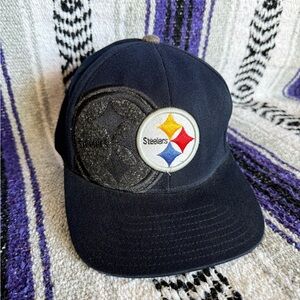 Pittsburgh Steelers NFL Reebok On-Field Cap Hat AFC Black Large Logo